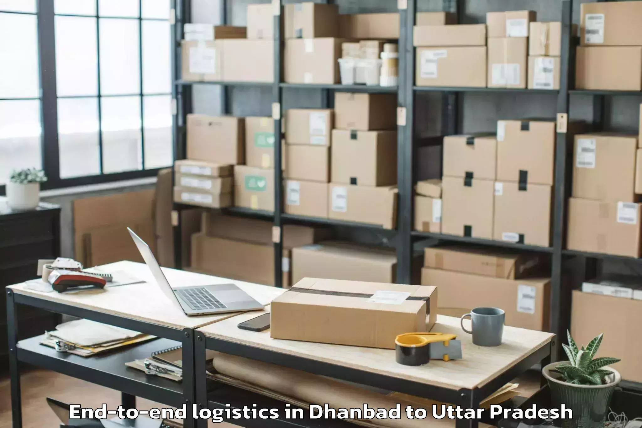 Leading Dhanbad to Jasrana End To End Logistics Provider